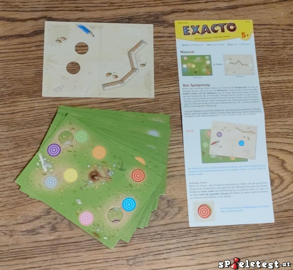 Das Spielmaterial von Exacto